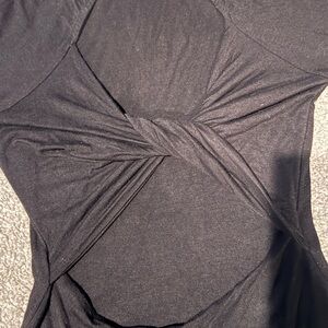 Open Back Black Long Sleeve Bodysuit